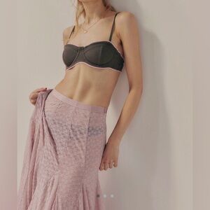 brand new, no tags free people kiss kiss half slip - size xsmall, pale mauve